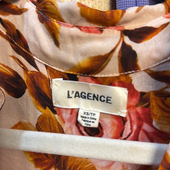 L’agence nina silk button down blouse xs - Picture 3 of 4